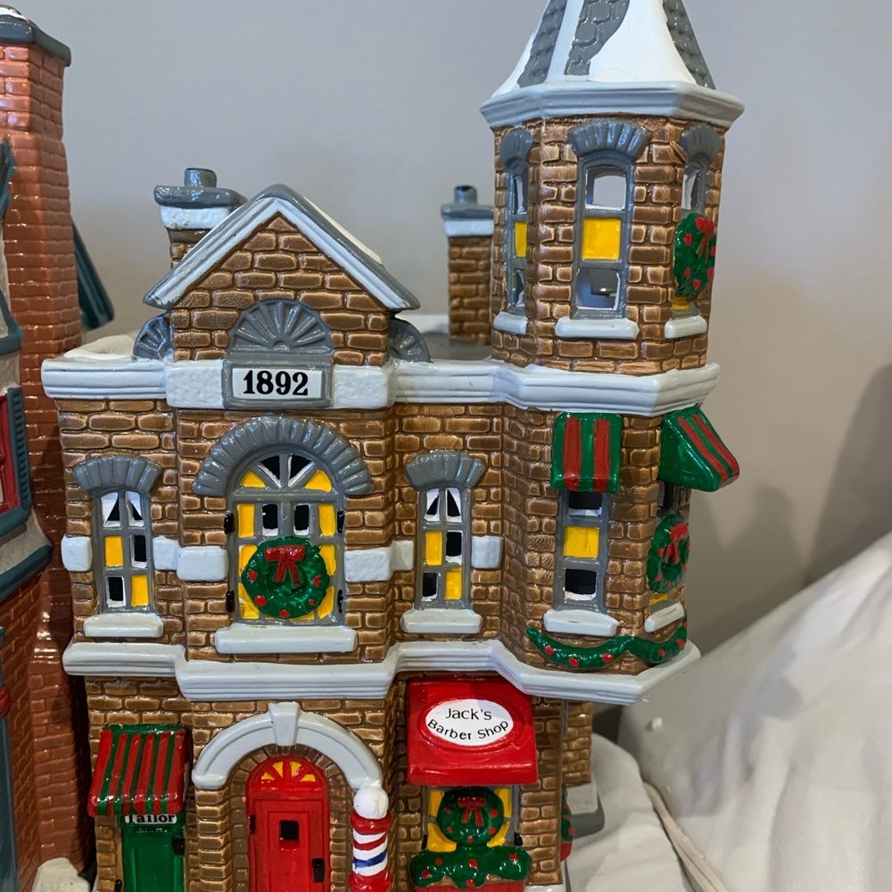 Snow Village - Jack’s Corner Barber Shop (In original box)